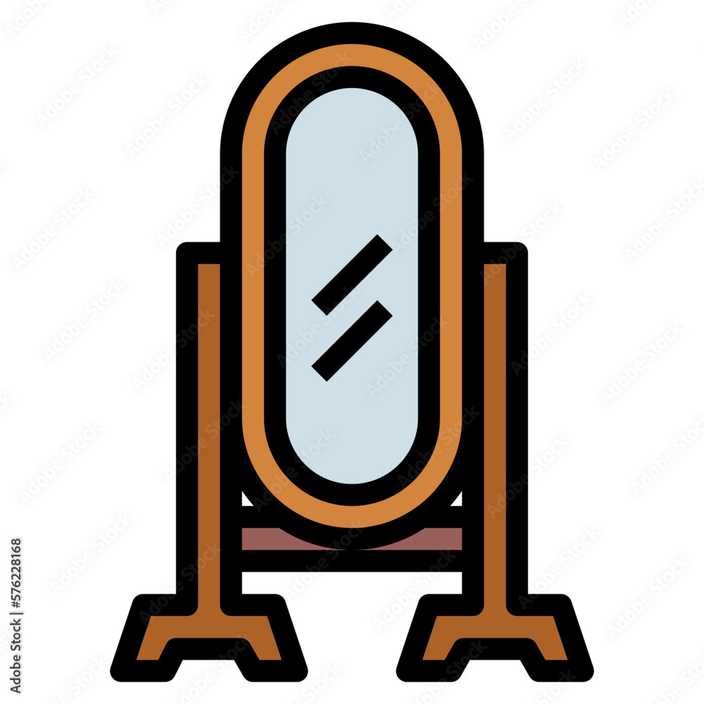 floor mirror filled outline icon style floor mirror filled outline icon style