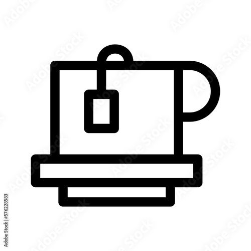 teacup icon or logo isolated sign symbol vector illustration - high quality black style vector icons
