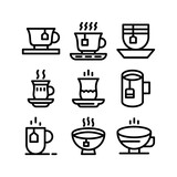 teacup icon or logo isolated sign symbol vector illustration - high quality black style vector icons

