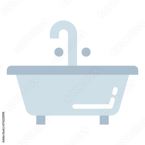 bathtub flat icon style
