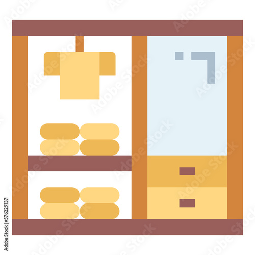 wardrobe flat icon style
