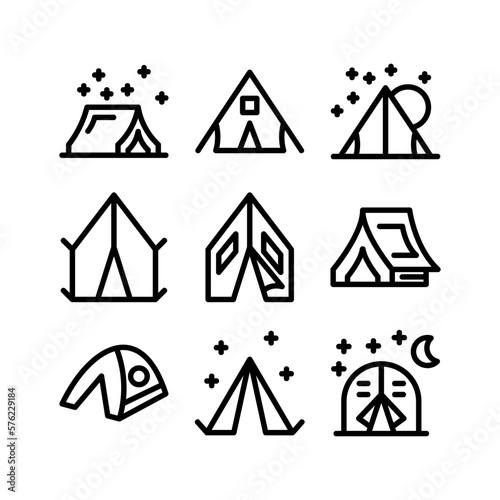 tent icon or logo isolated sign symbol vector illustration - high quality black style vector icons 