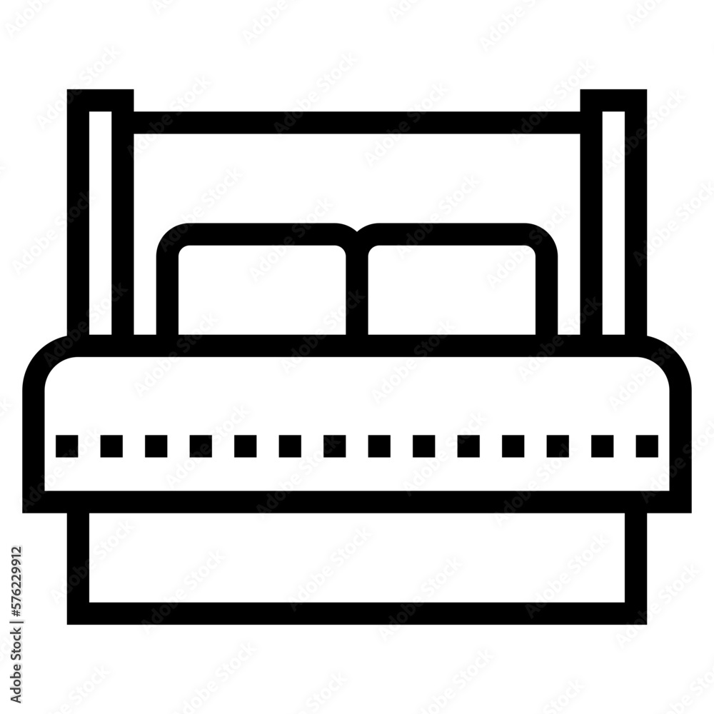 Obraz premium bed line icon style