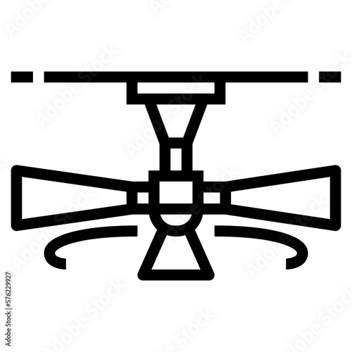 ceiling fan line icon style