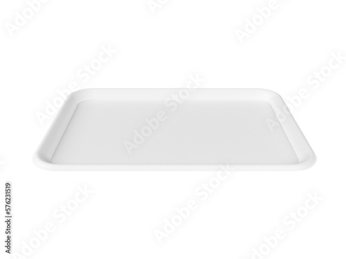 Canvastavla Empty white plastic tray