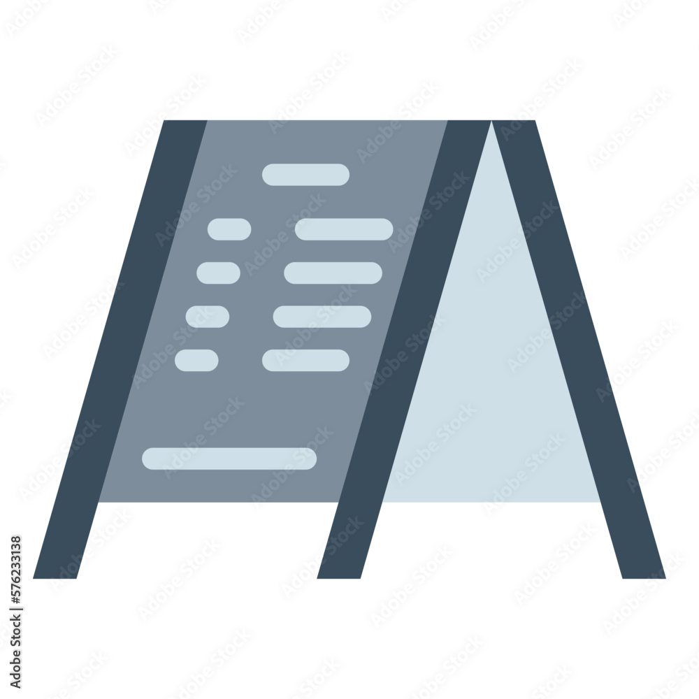 daily specials board flat icon style