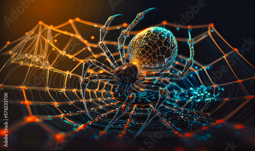 The intricate and interwoven strands of a spider's web, displaying the beauty and complexity of a spider's creation