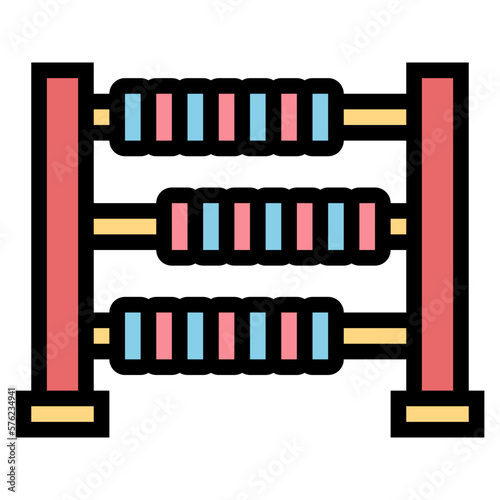 abacus filled outline icon style