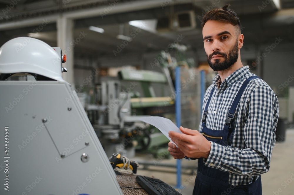 Factory worker. Man working on the production line. Factory worker. Man working on the production line.