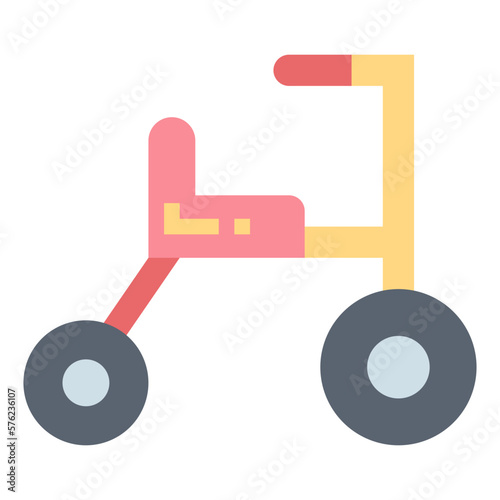 tricycle flat icon style