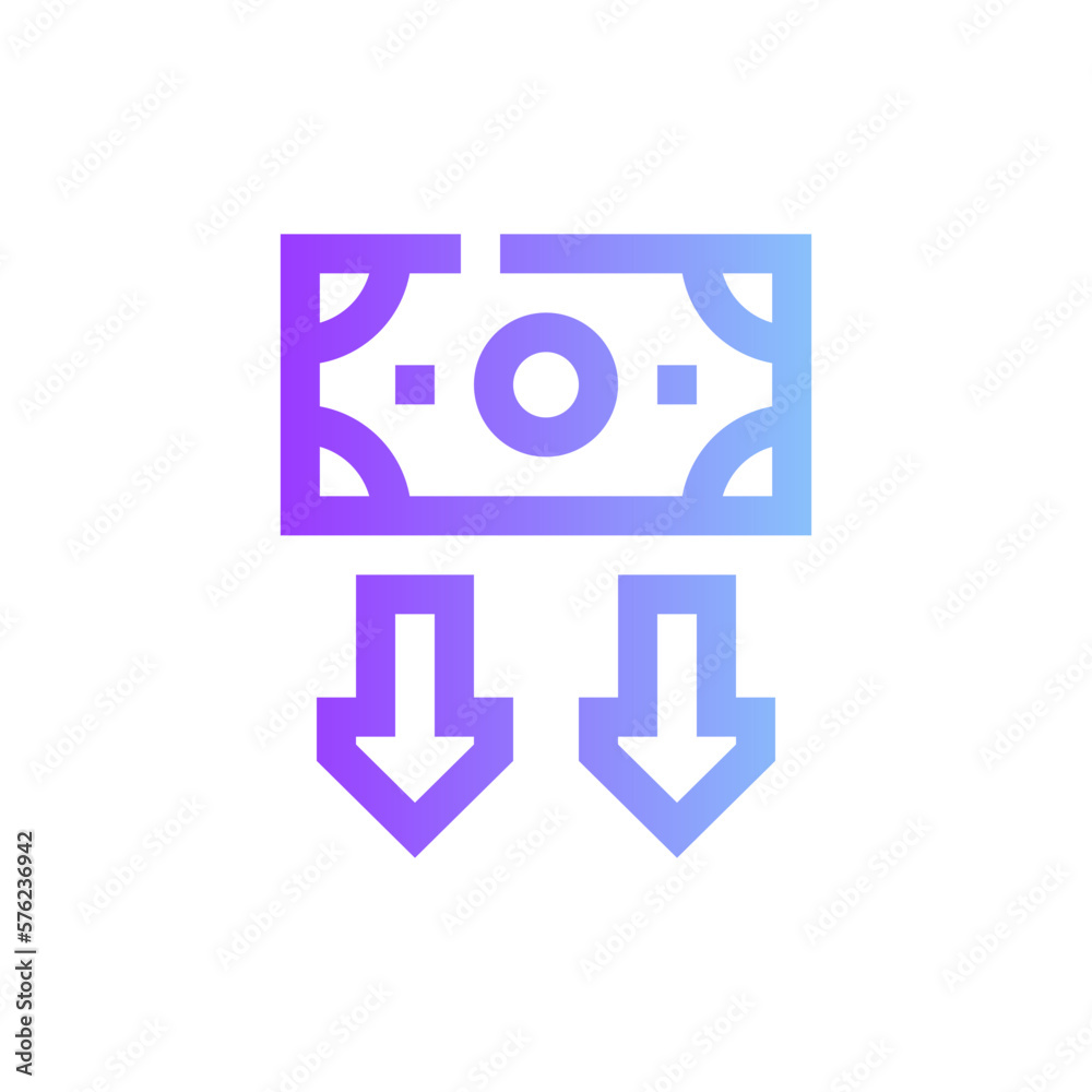 Obraz premium inflation gradient icon