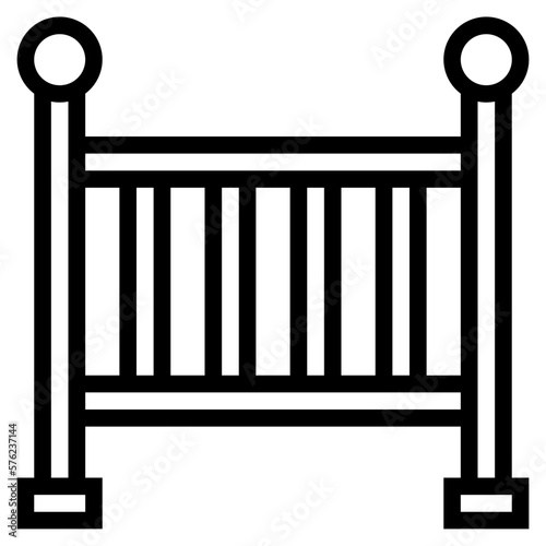 crib line icon style