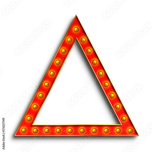 Broadway Show Lights Triangle Frame.
This is a part of a set which also includes letters, numbers, and frames.