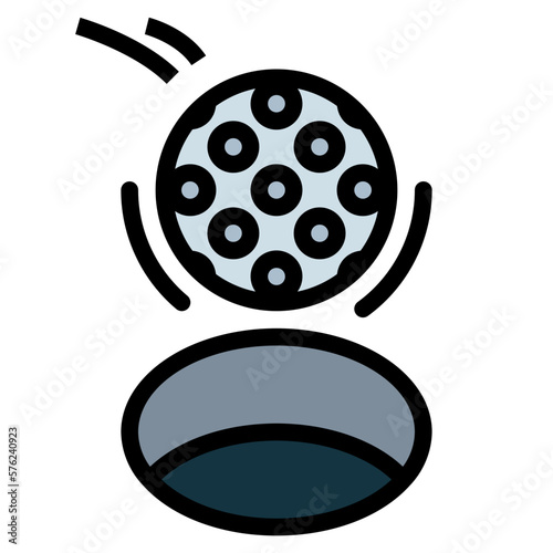 hole filled outline icon style