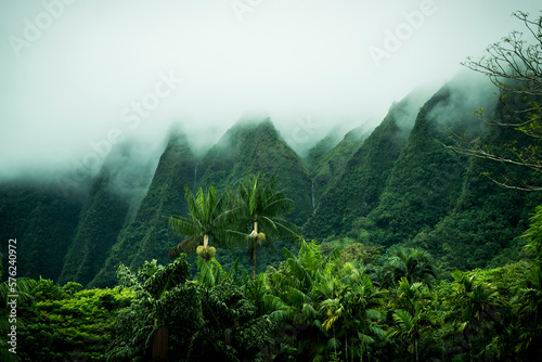 Tropical scenery, Kaneohe, Oahu, Hawaii Islands, USA photo
