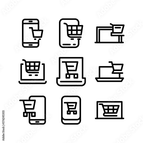 eCommerce icon or logo isolated sign symbol vector illustration - high quality black style vector icons 