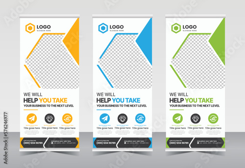 Corporate rollup banner, pull up and x banner design for corporate business company