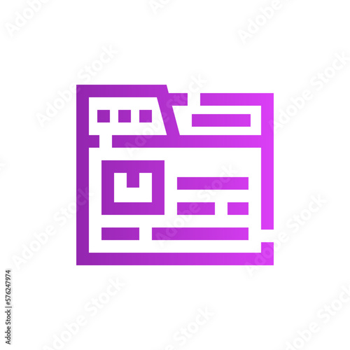 parcel gradient icon