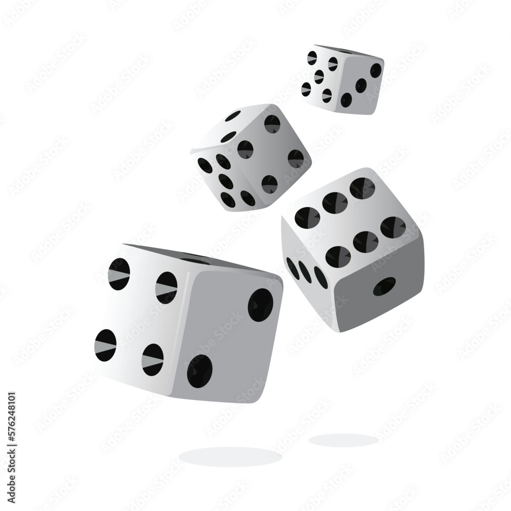 Dice 3D creative design. real looking dice vector icon for casino apps and websites. Dice 3D creative design. real looking dice vector icon for casino apps and websites.