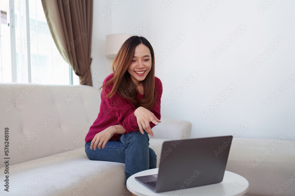 Business people have business meeting via video call by laptop at home. meeting, discussing online concept Business people have business meeting via video call by laptop at home. meeting, discussing online concept