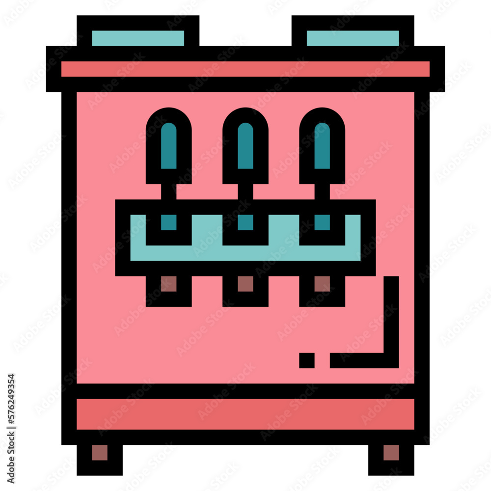 ice cream machine filled outline icon style ice cream machine filled outline icon style