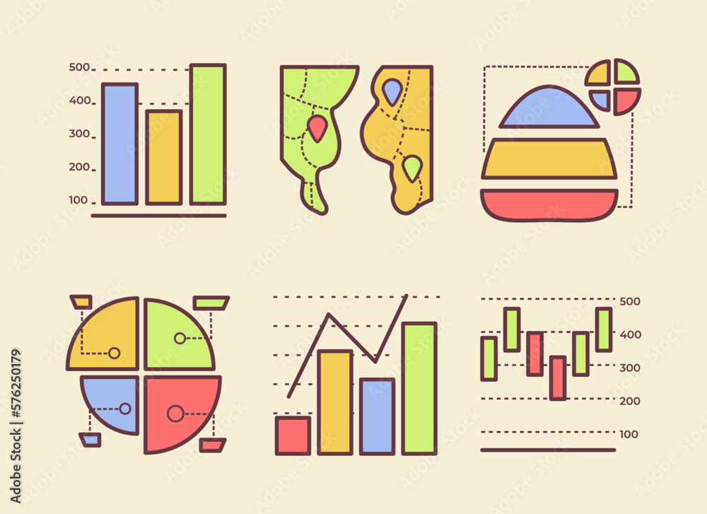 vector info graphic with different shapes vector info graphic with different shapes