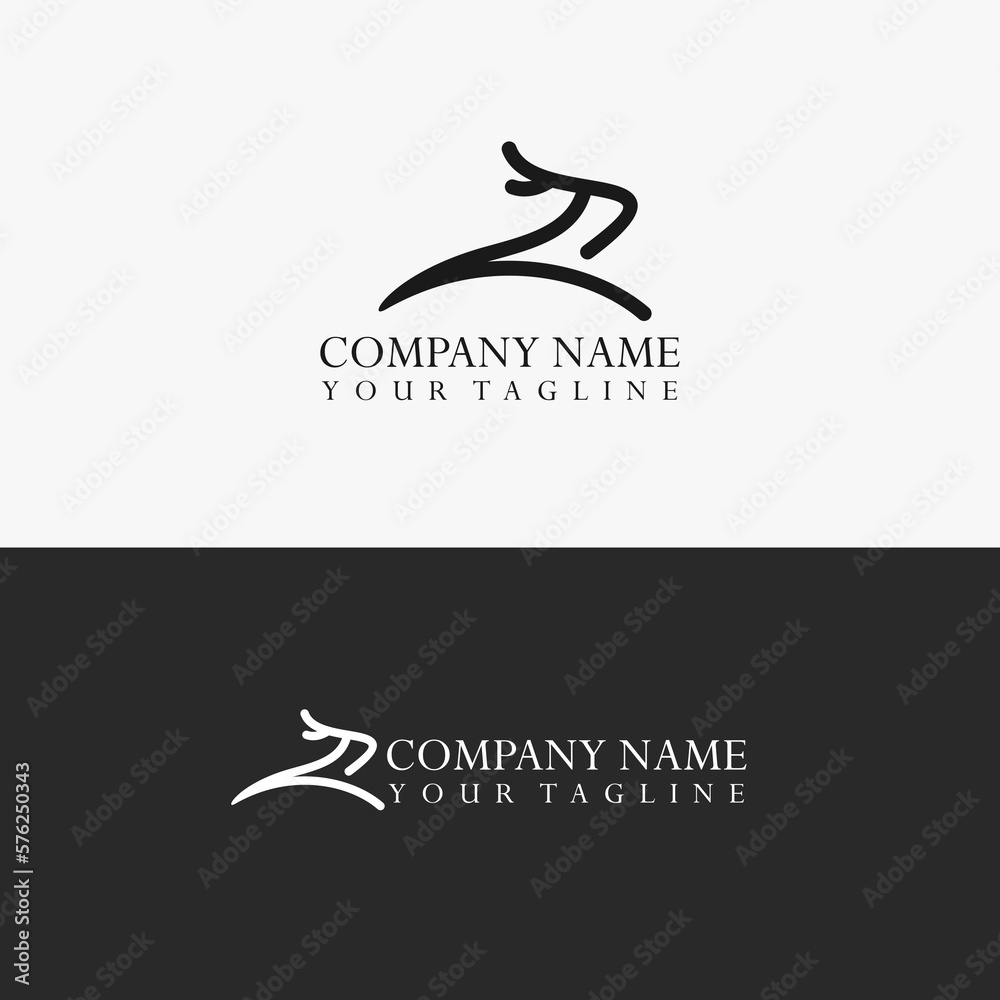 Jumping Deer symbol vector icon. Line art vector logo design with isolated background. Jumping Deer symbol vector icon. Line art vector logo design with isolated background.