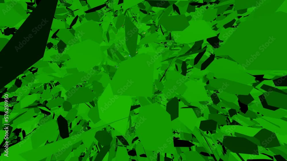 Banyan tree leafs flow - green - particles.