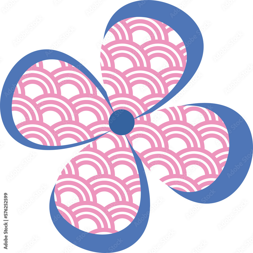 Flowers with Japanese-style petal patterns Flowers with Japanese-style petal patterns