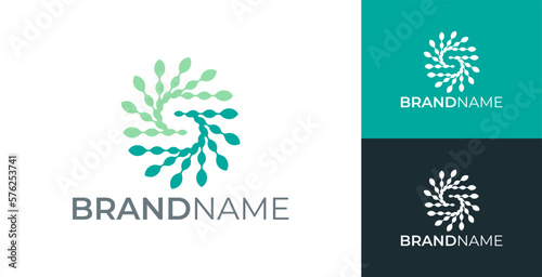 Letter s negative space, abstract letter s logo design, technology logo design