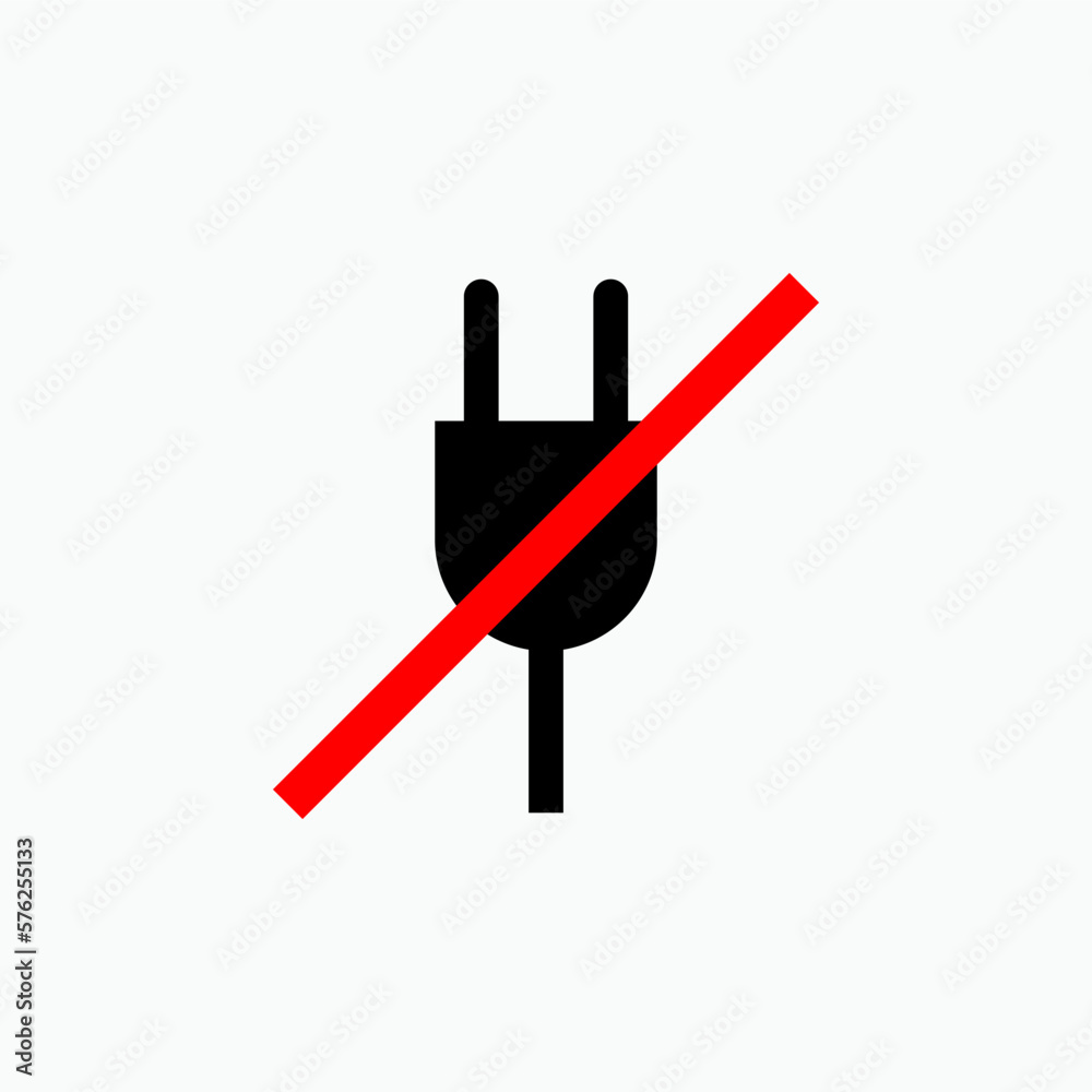 Unplugged Icon. Revoke, Disconnect Symbol. Unplugged Icon. Revoke, Disconnect Symbol.