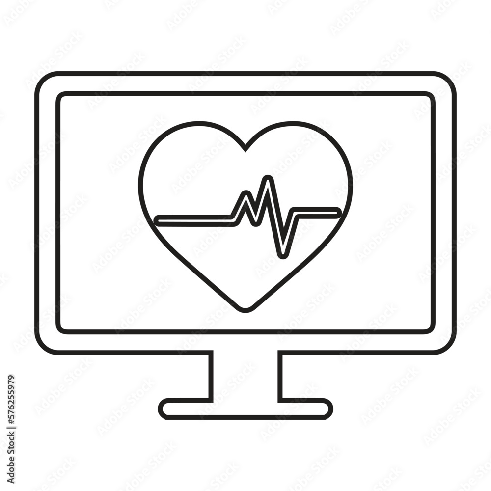 Monitor, pulse, medical icon Monitor, pulse, medical icon