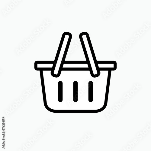 Shopping Cart Icon - Vector, Sign and Symbol for Design, Presentation, Website or Apps Elements.