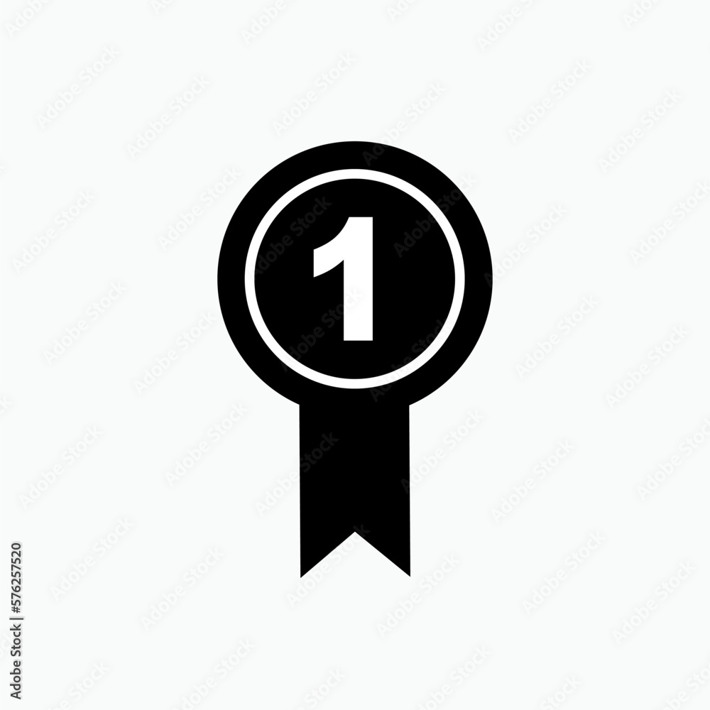 Emblem Icon. Badge, Ribbon Symbol – Vector