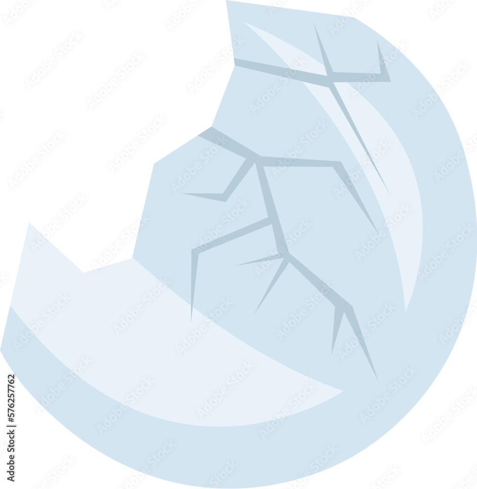 Obraz premium Broken light bulb flat illustration Cracks on device