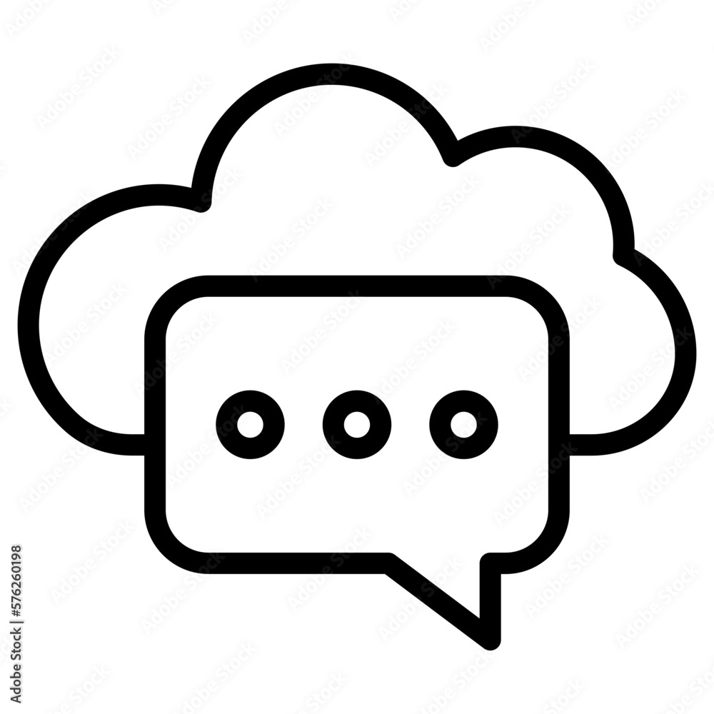 cloud bubble chat icon cloud bubble chat icon