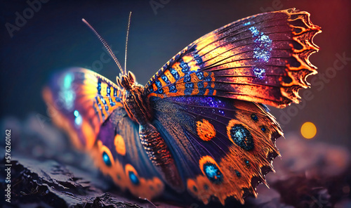A beautiful butterfly fluttering its wings