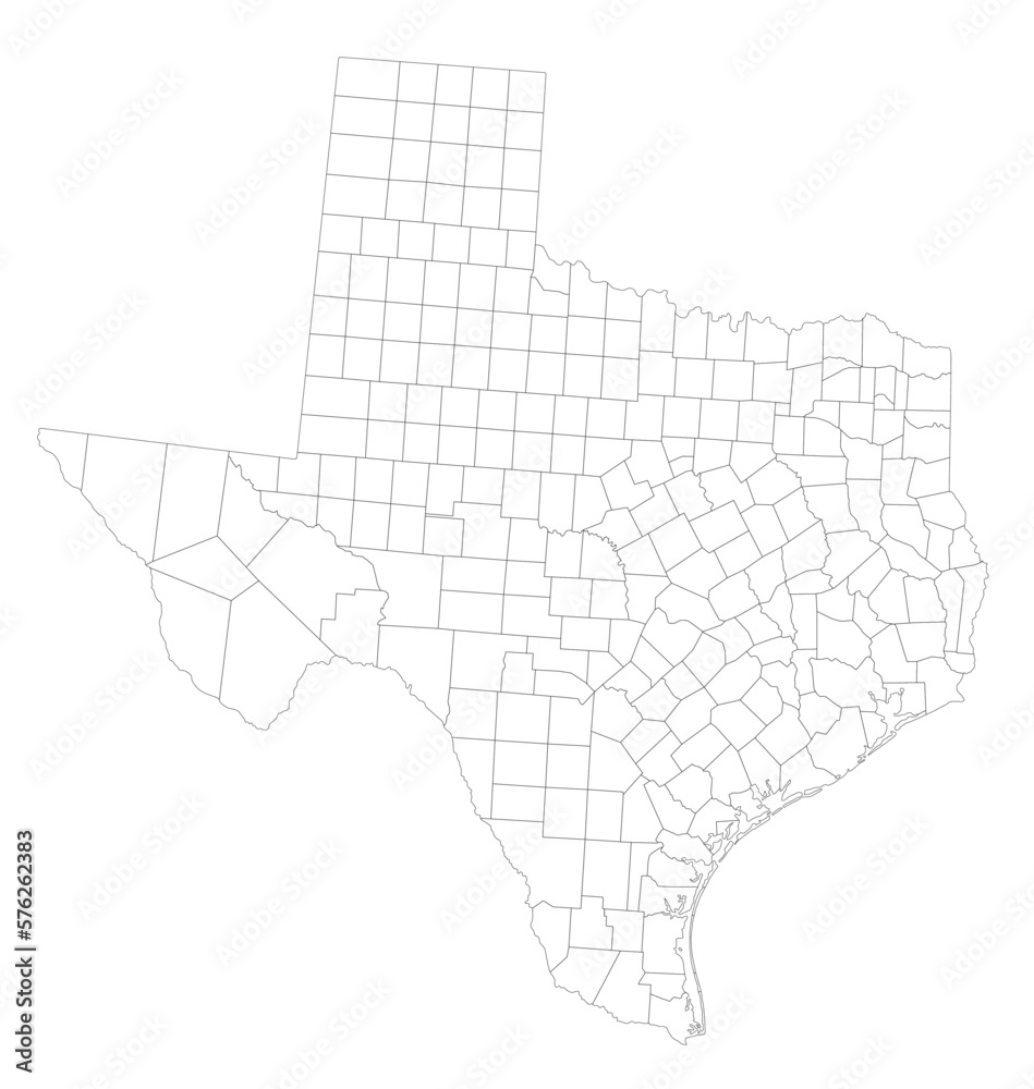Highly Detailed Texas Blind Map. Highly Detailed Texas Blind Map.