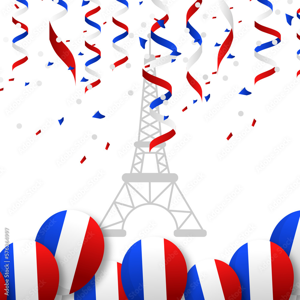 Obraz premium French holiday national bastille day