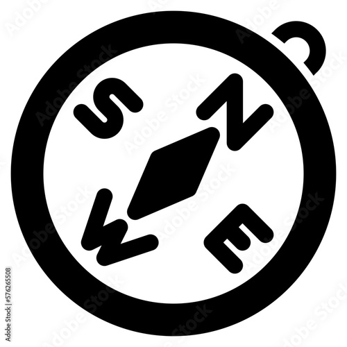 compass black solid icon