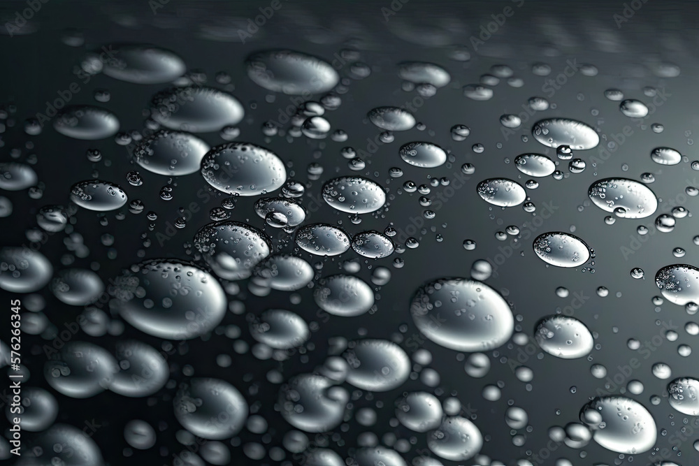 Water drops on glass. Generative AI Water drops on glass. Generative AI
