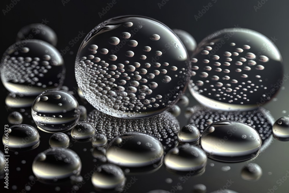 Water drops on glass. Generative AI Water drops on glass. Generative AI