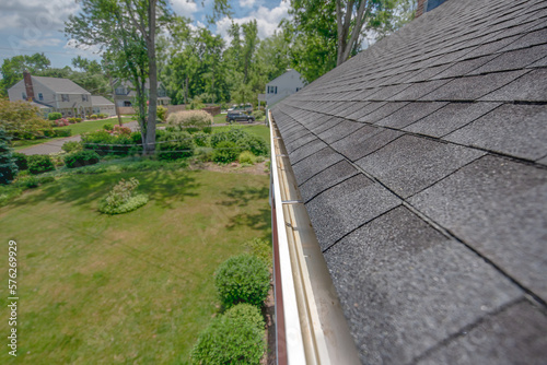 Fotografie Title: Cleaned gutters early spring that had not been cleaned last fall