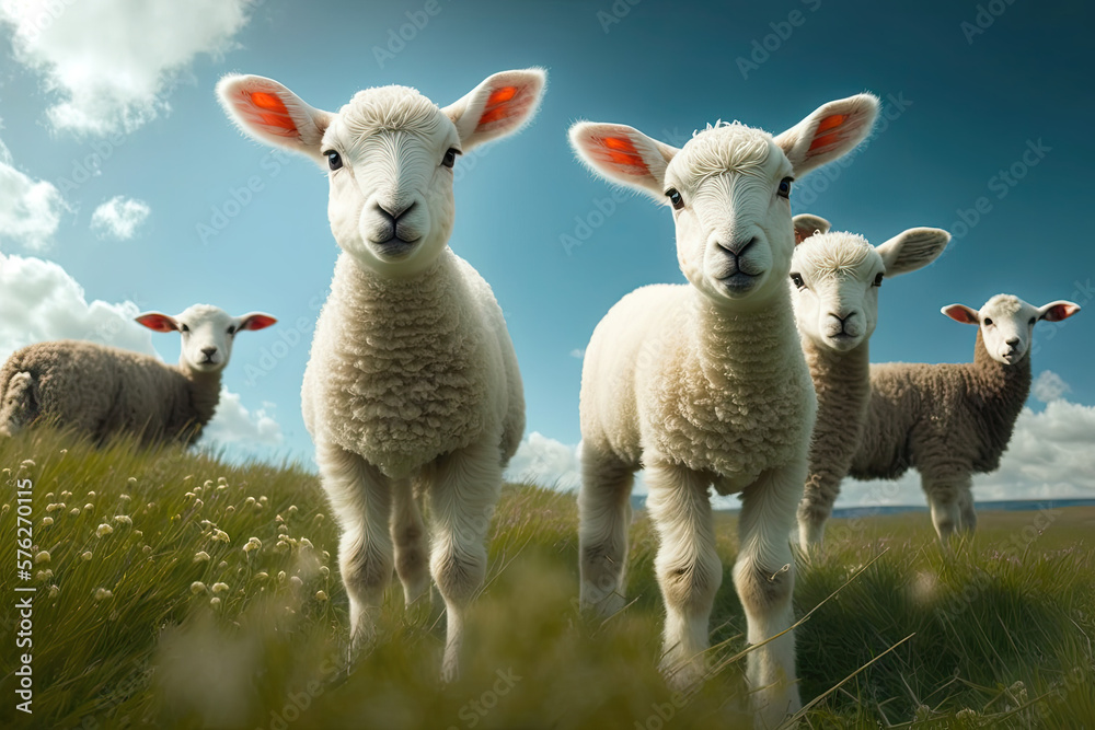 Baby Sheeps in a field