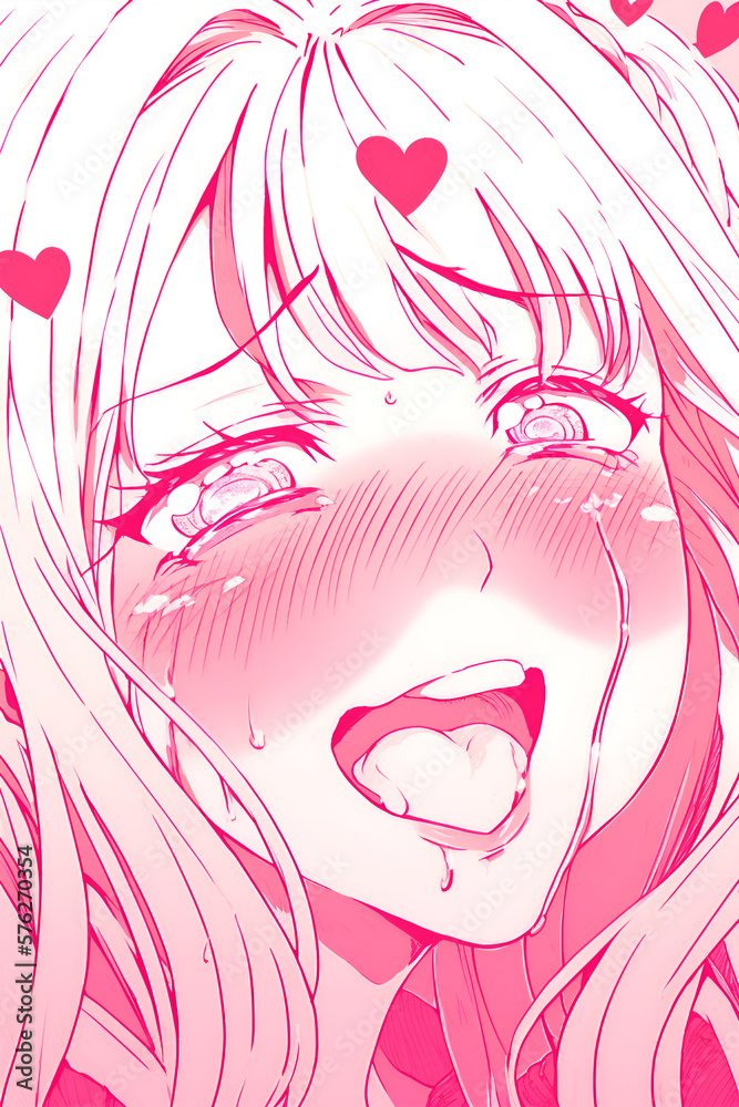 Ahegao Anime Girl Face Outline Yandere Ahegao Face Drawing Easy 