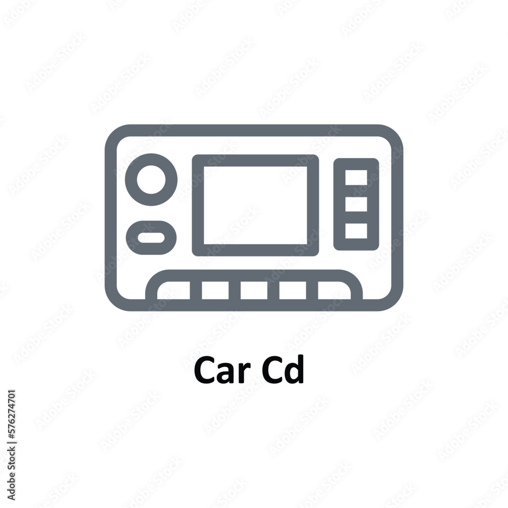 Car Cd Vector Outline Icons. Simple stock illustration stock Car Cd Vector Outline Icons. Simple stock illustration stock
