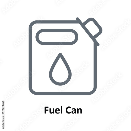 Fuel Can  Vector Outline Icons. Simple stock illustration stock