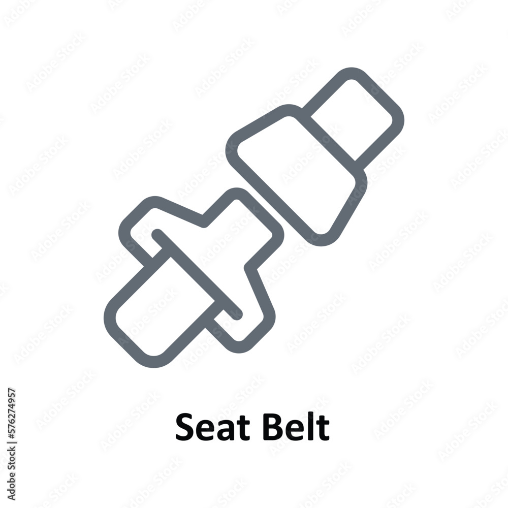 Seat Belt Vector Outline Icons. Simple stock illustration stock Seat Belt Vector Outline Icons. Simple stock illustration stock