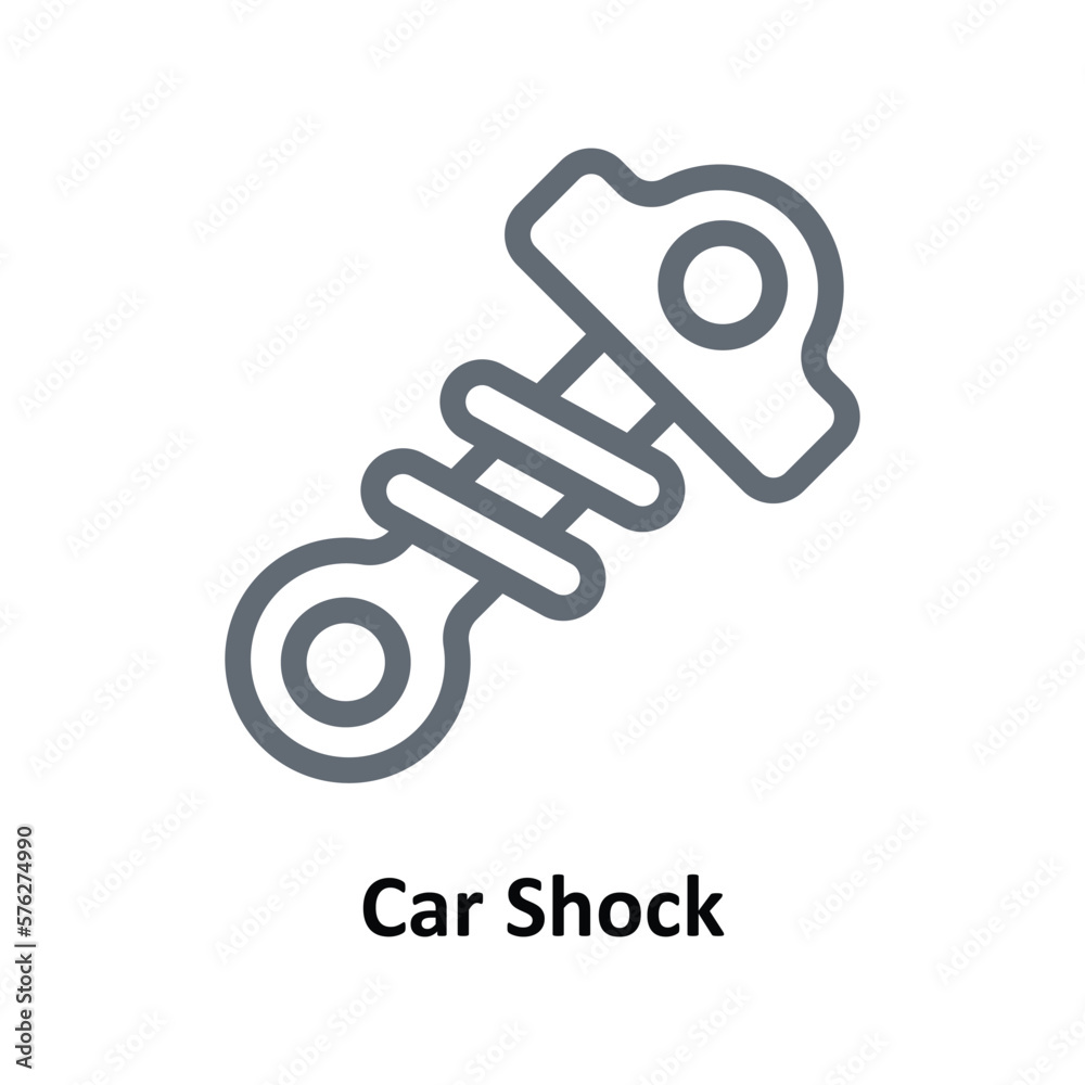 Car Shock Vector Outline Icons. Simple stock illustration stock Car Shock Vector Outline Icons. Simple stock illustration stock