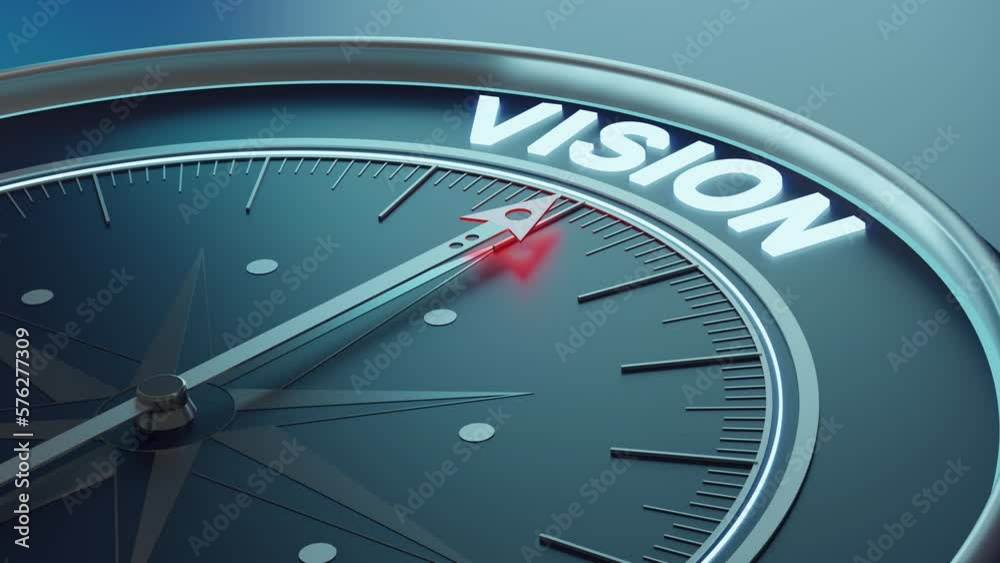 Business vision,navigate recovery,planning,strategy,mission and vision concept.The compass navigate for businessmen to resume business growth in the economic crisis,Recover.